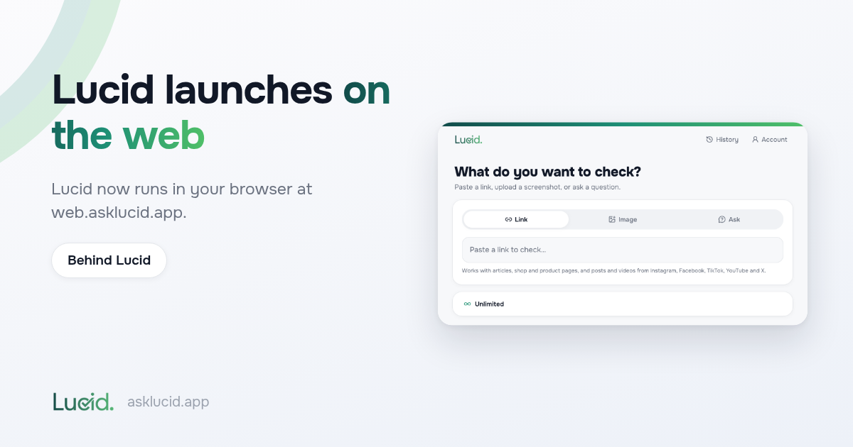 Lucid launches on the web